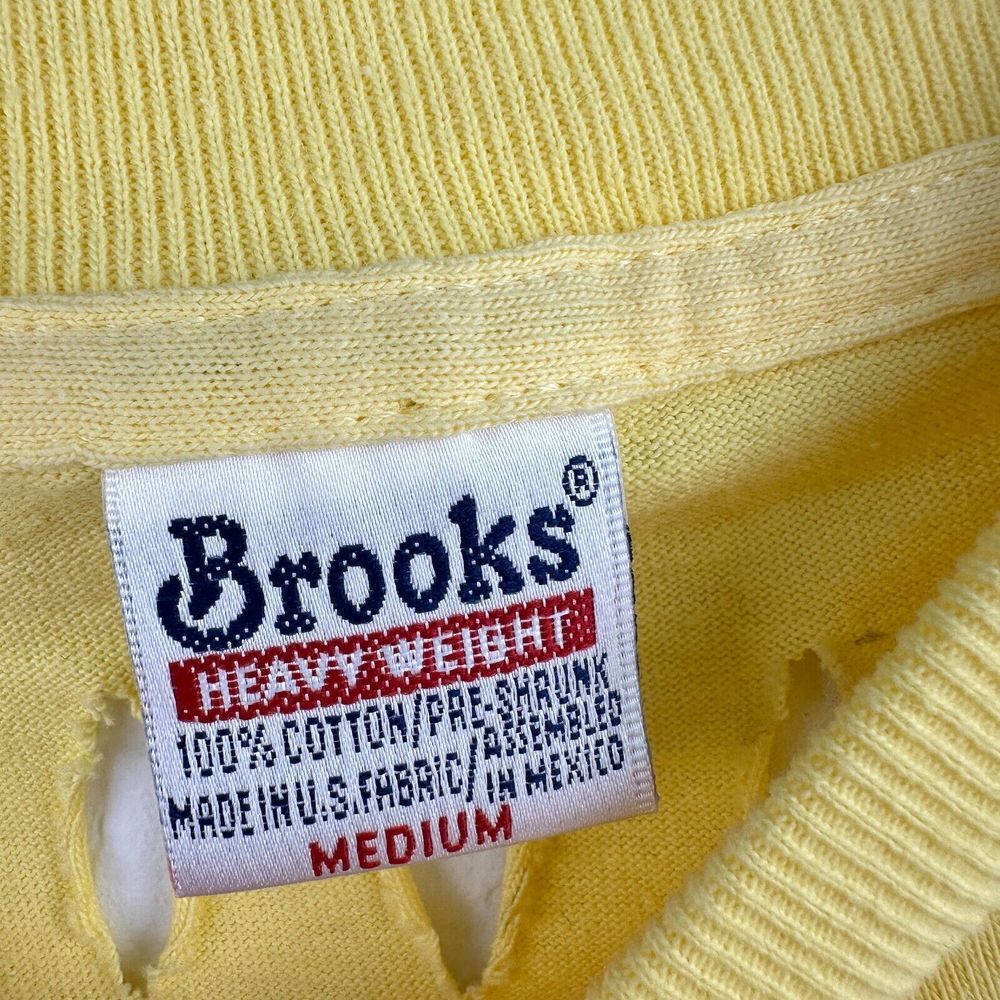Vtg Brooks Top‎ Womens M Yellow Crop Feather Fringe Beaded Boho Distressed - Picture 6 of 7